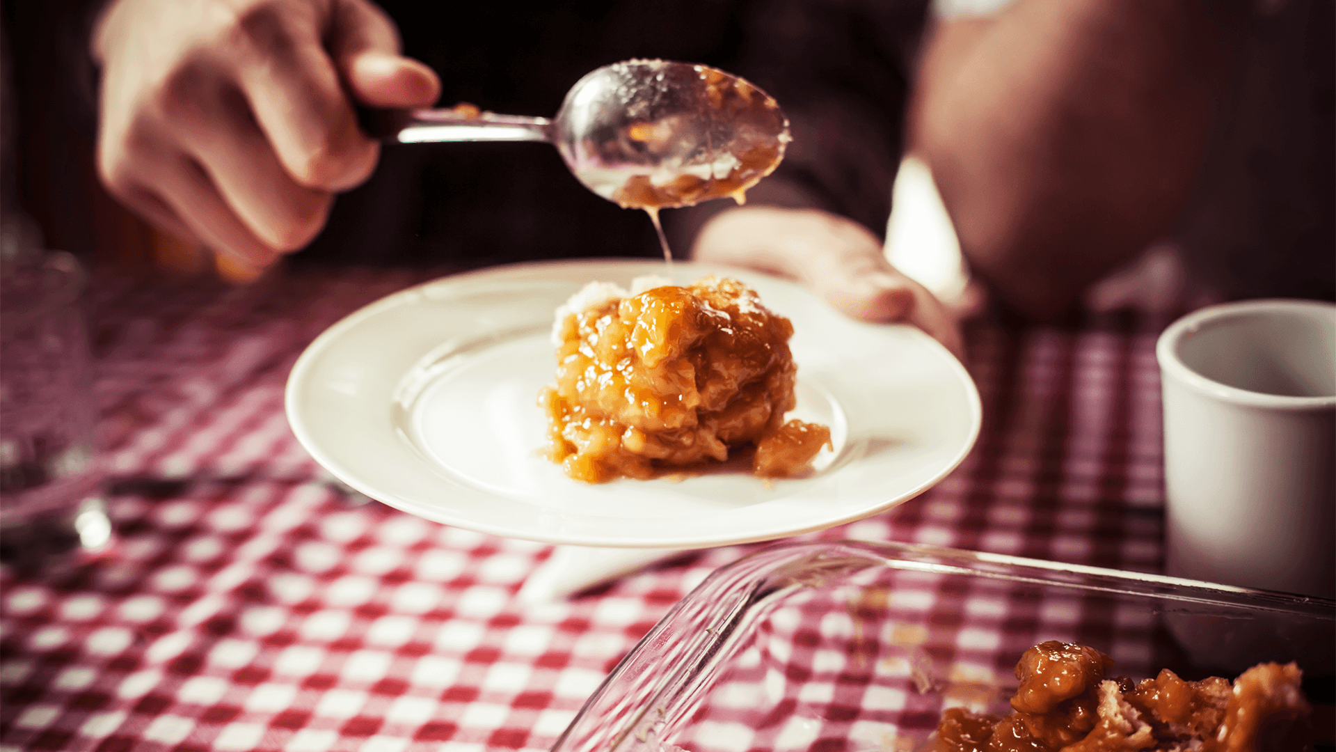 Pudding chômeur at a traditional sugar shack