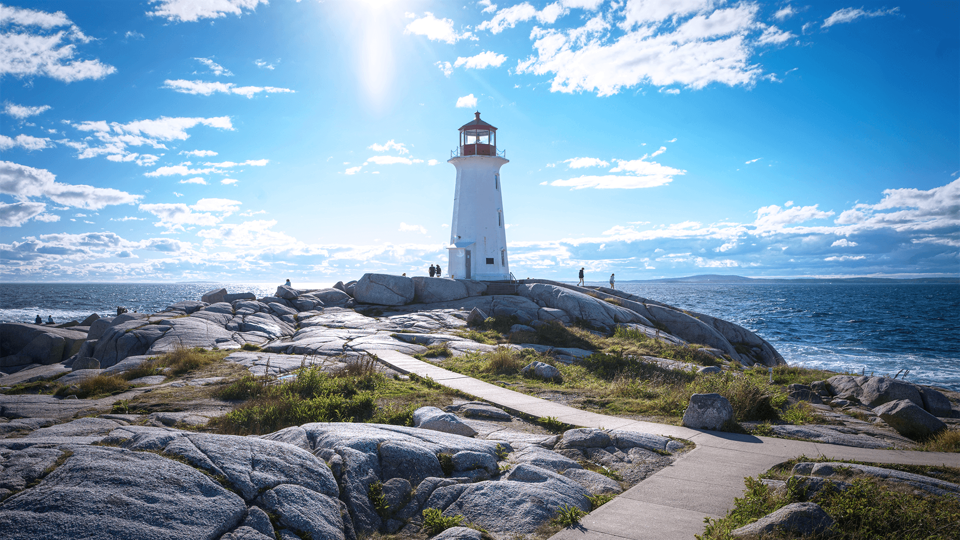 Peggy’s Cove lighthouse on the rocky Atlantic coast