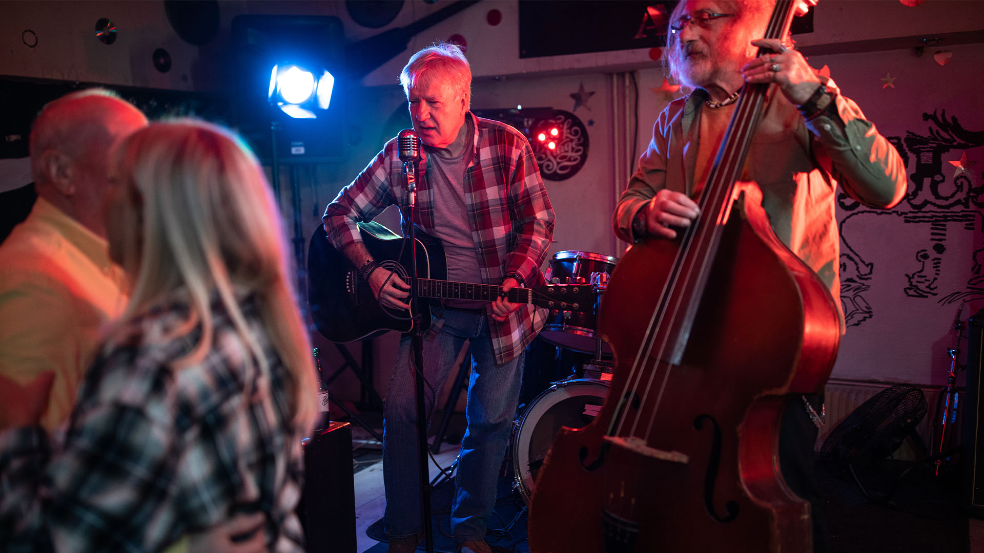 Band playing music as people dance