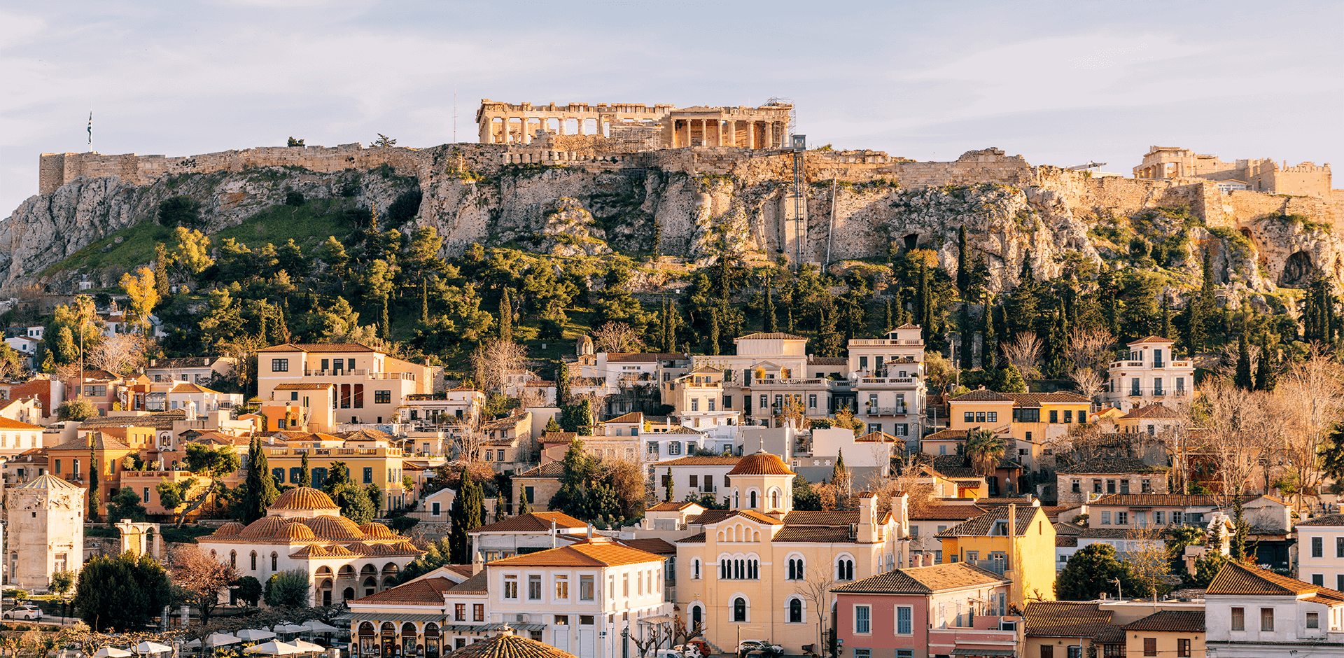 The Acropolis overlooking the historic Plaka district